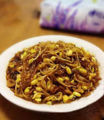 红薯粉条菜谱之--黄豆芽炖粉条